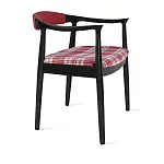 Стул Фьорд, каучуковое дерево лак венге, рогожка красный