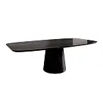 Стол овальный GIO 180, керамика глянцевая, черная