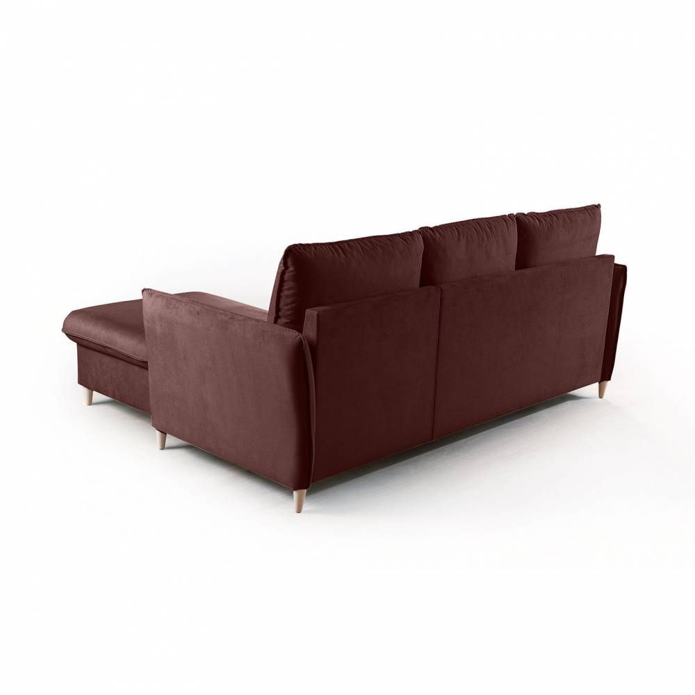 Hans диван-кровать с шезлонгом велюр коричневый