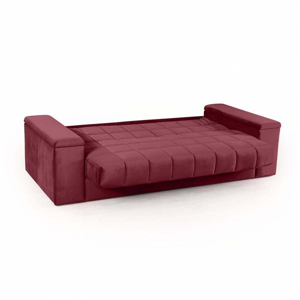 Verona диван-кровать прямой велюр красный