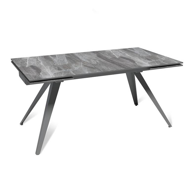 Стол раскладной Asti (160+40+40), керамика глянцевая Italian Light Grey