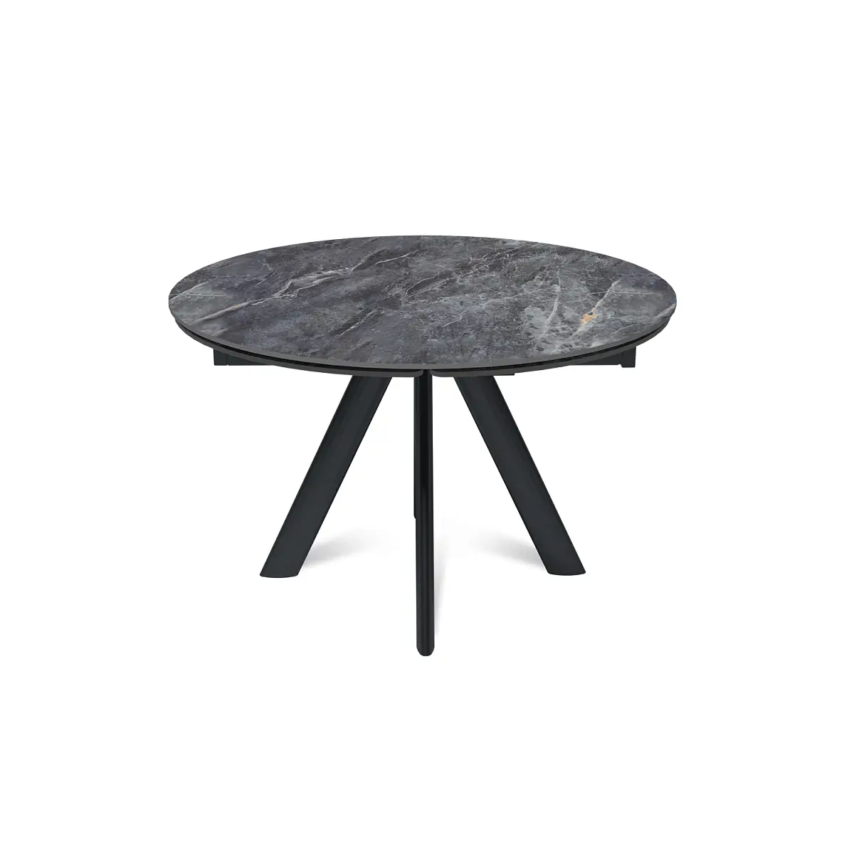 Стол круглый раскладной Orion (120+30+30), керамика глянцевая Bonix Grey изображение Стол круглый раскладной Orion (120+30+30), керамика глянцевая Bonix Grey фото