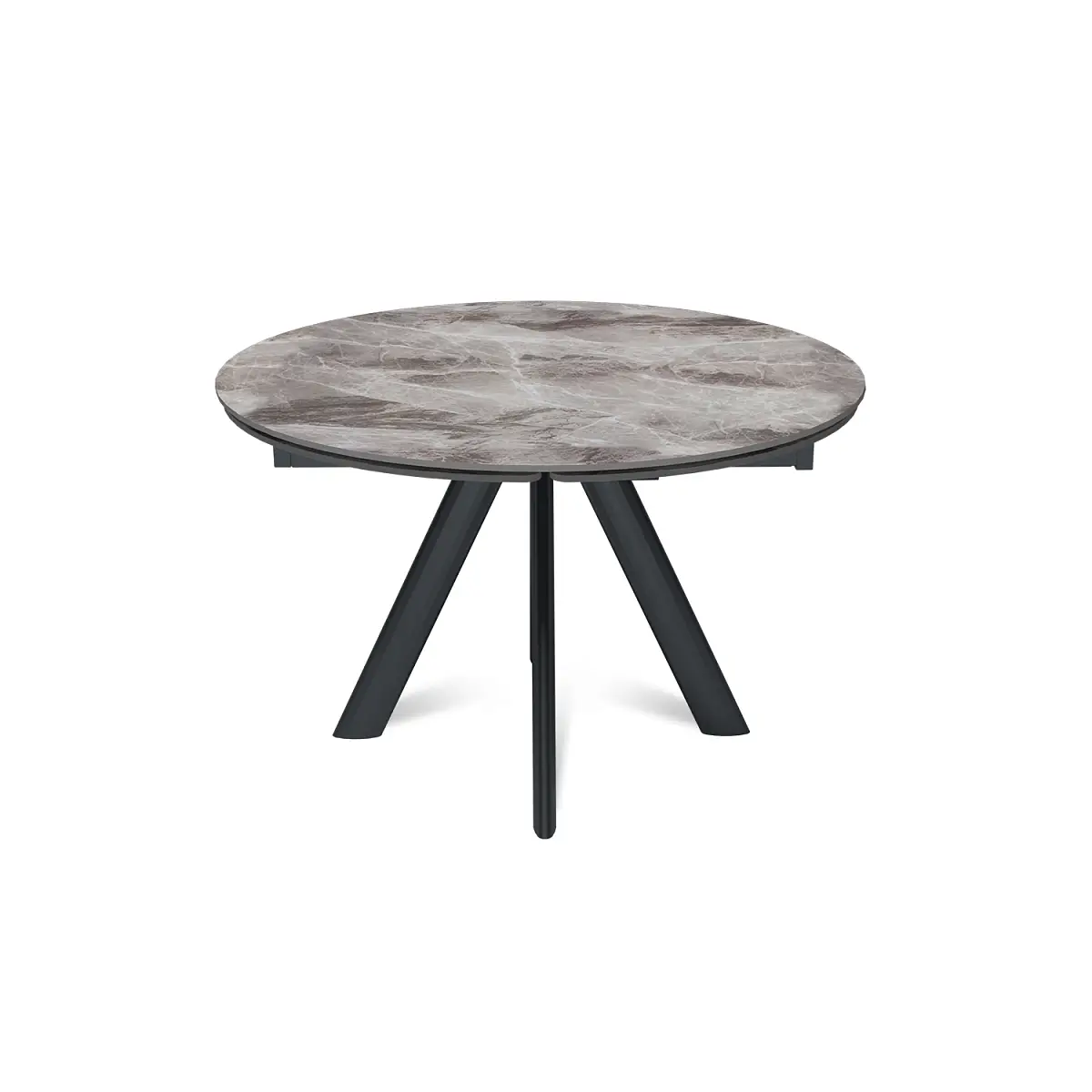 Стол круглый раскладной Orion (120+30+30), керамика глянцевая Italian Light Grey изображение Стол круглый раскладной Orion (120+30+30), керамика глянцевая Italian Light Grey фото