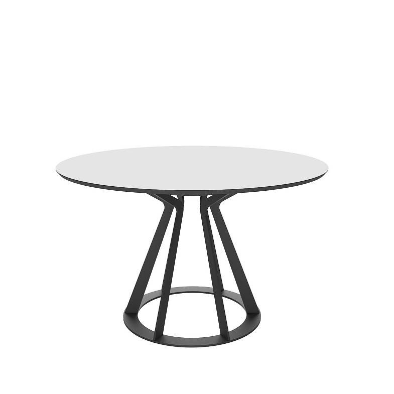 Стол круглый Mercury (120 см) fenix белый + 4 стула UNO