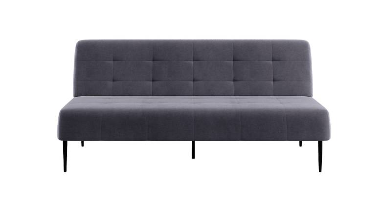Monaco диван-кровать прямой трехместный, без подлокотников, бархат серый 27