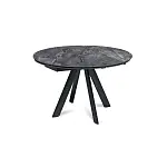 Стол круглый раскладной Orion (120+30+30), керамика глянцевая Bonix Grey