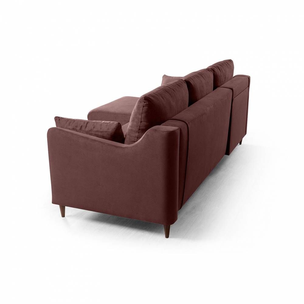 Stockholm диван-кровать с шезлонгом велюр коричневый