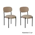 Стул Mason, комплект (2 шт), бархат бежевый 05 / опоры черные