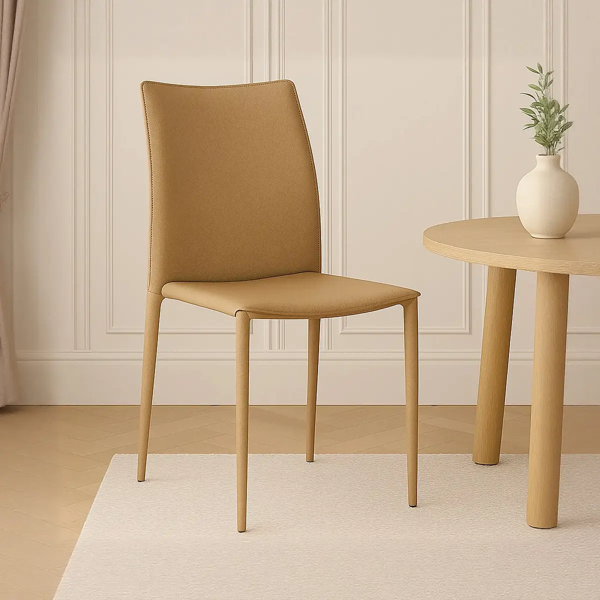 Стул Rolf, кожа фактурная мокко изображение Стул Rolf, кожа фактурная мокко фото