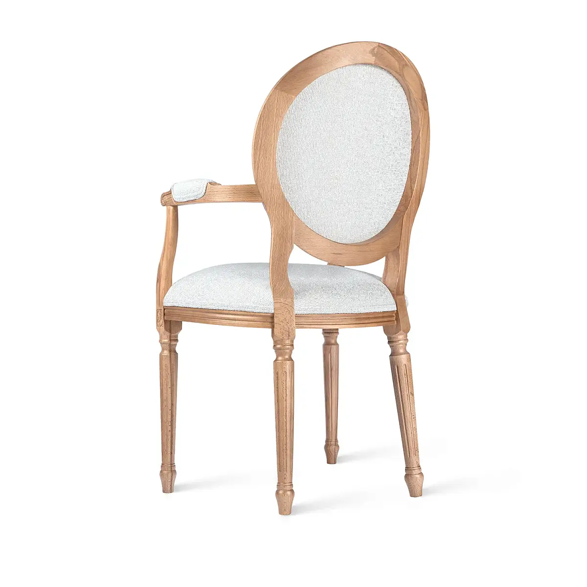 Кресло Вивьен, бук натуральный,  шенилл серый фото