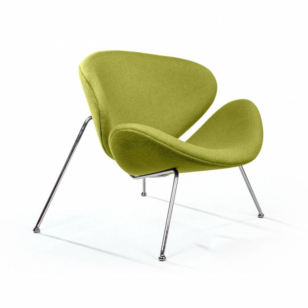 Лаунж кресло Slice, шерсть зелёный от Top concept
