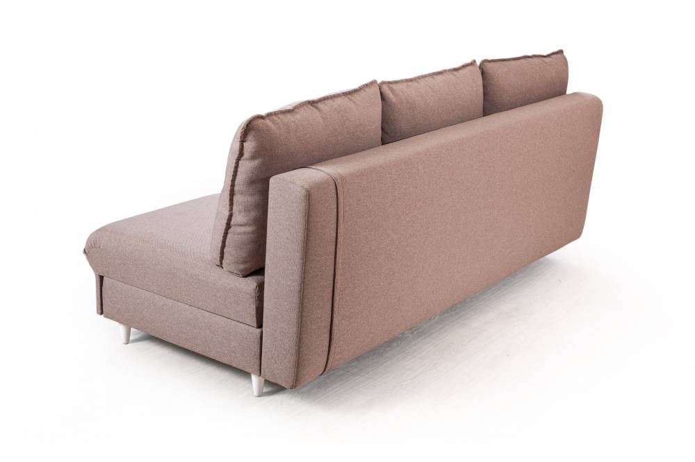 Hans диван-кровать прямой без подлокотников рогожка серый
