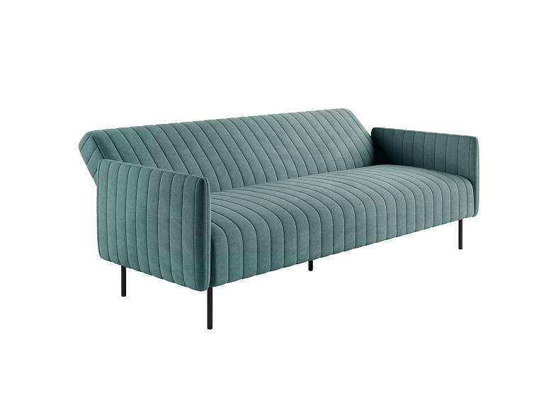 Baccara диван-кровать трехместный прямой с подлокотниками, бархат 88