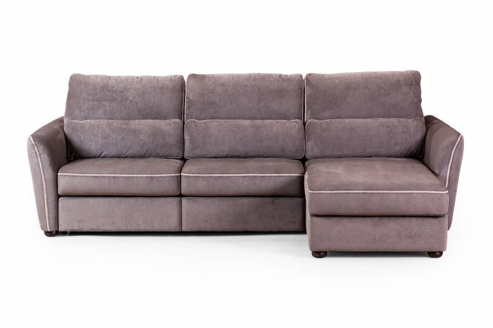 Marco диван-кровать с шезлонгом замша серый