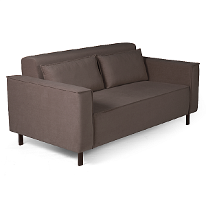 Club диван-кровать прямой, велюр Frost chocolate