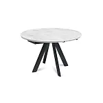 Стол круглый раскладной Orion (120+30+30), керамика матовая Snow Mountain