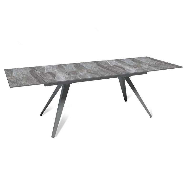 Стол раскладной Asti (160+40+40), керамика глянцевая Italian Light Grey