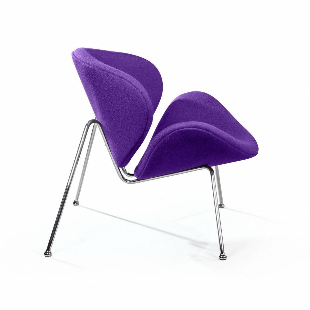Лаунж кресло Slice, шерсть фиолетовый от Top concept