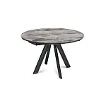 Стол круглый раскладной Orion (120+30+30), керамика глянцевая Italian Light Grey