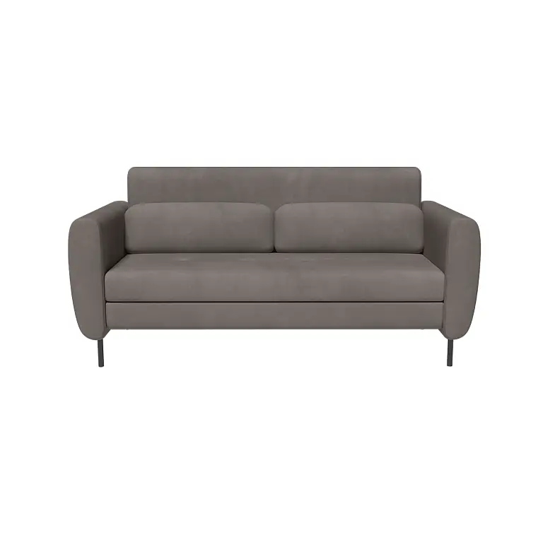 Siena диван-кровать прямой с подлокотниками, бархат серый 27
