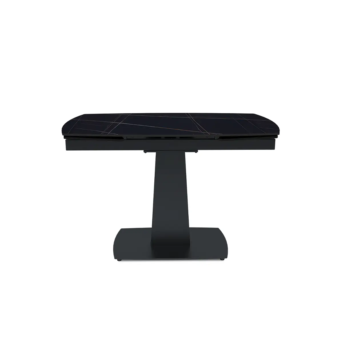 Стол раскладной Vega (120+30+30), бронированная керамика 12 мм, матовая Black Gold изображение Стол раскладной Vega (120+30+30), бронированная керамика 12 мм, матовая Black Gold фото