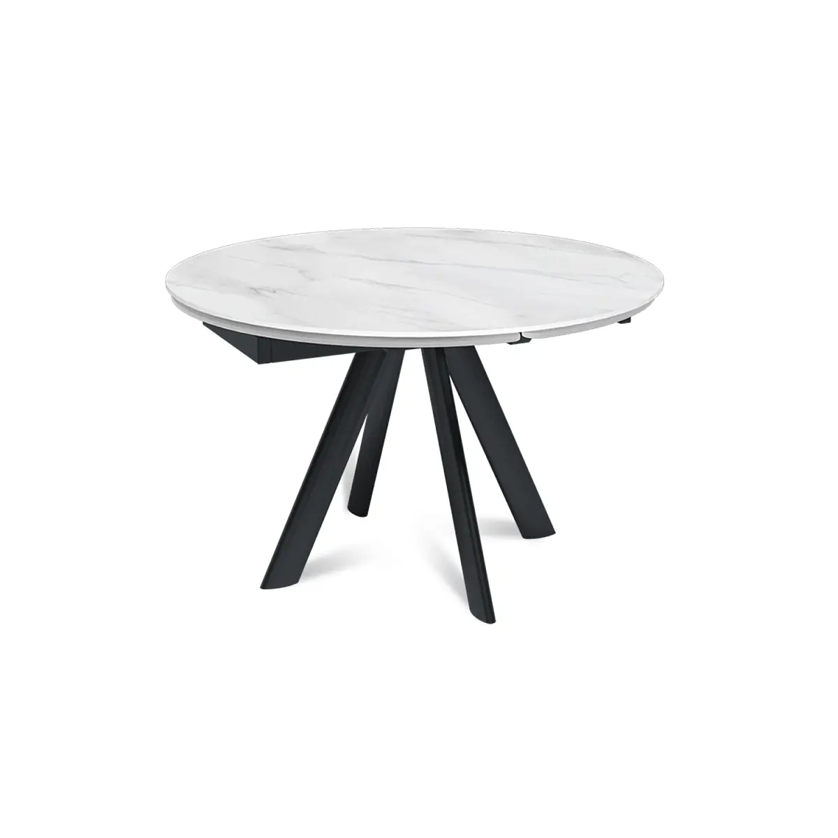 Стол круглый раскладной Orion (120+30+30), керамика матовая Snow Mountain изображение Стол круглый раскладной Orion (120+30+30), керамика матовая Snow Mountain фото