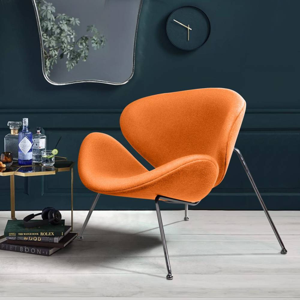 Лаунж кресло Slice, шерсть оранжевый от Top concept