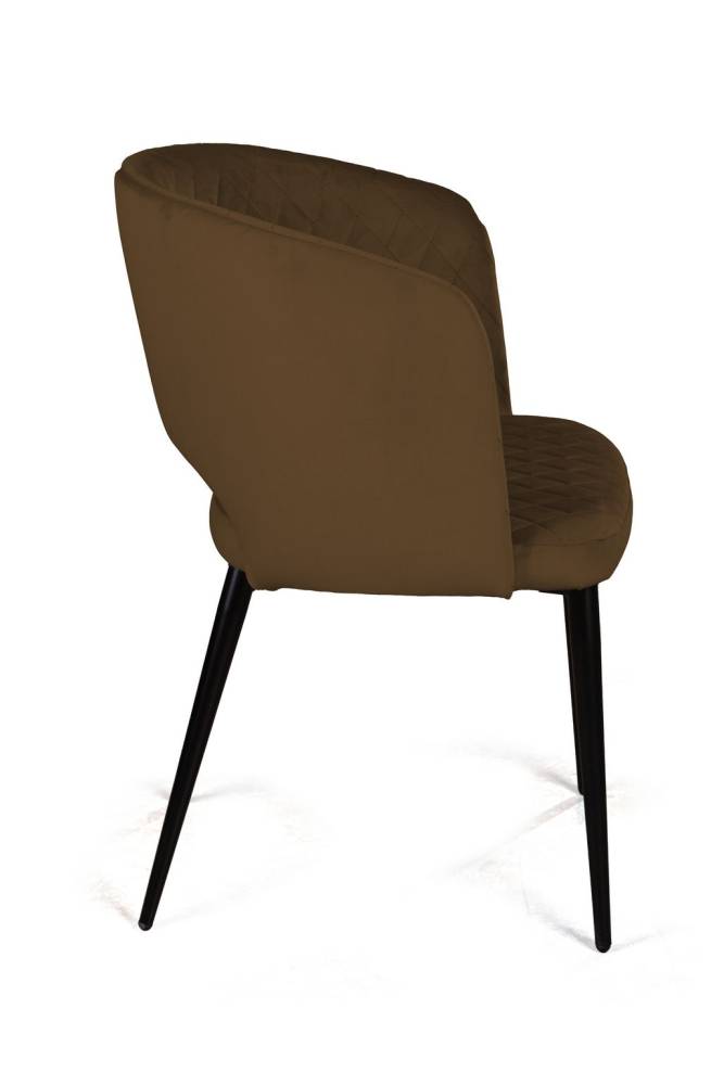 Кресло William ромб, комплект (4шт), бархат коричневый 12/ черный конус от производителя Top concept