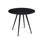 Стол круглый Nick 90, керамика матовая Black Gold
