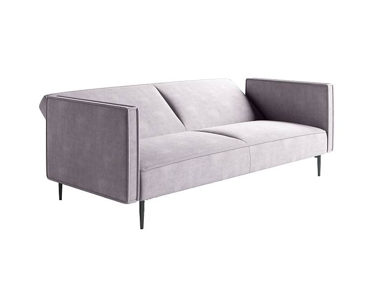 Este диван-кровать трехместный, прямой, с подлокотниками, бархат 04