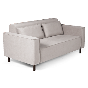 Club диван-кровать прямой, велюр Frost silver