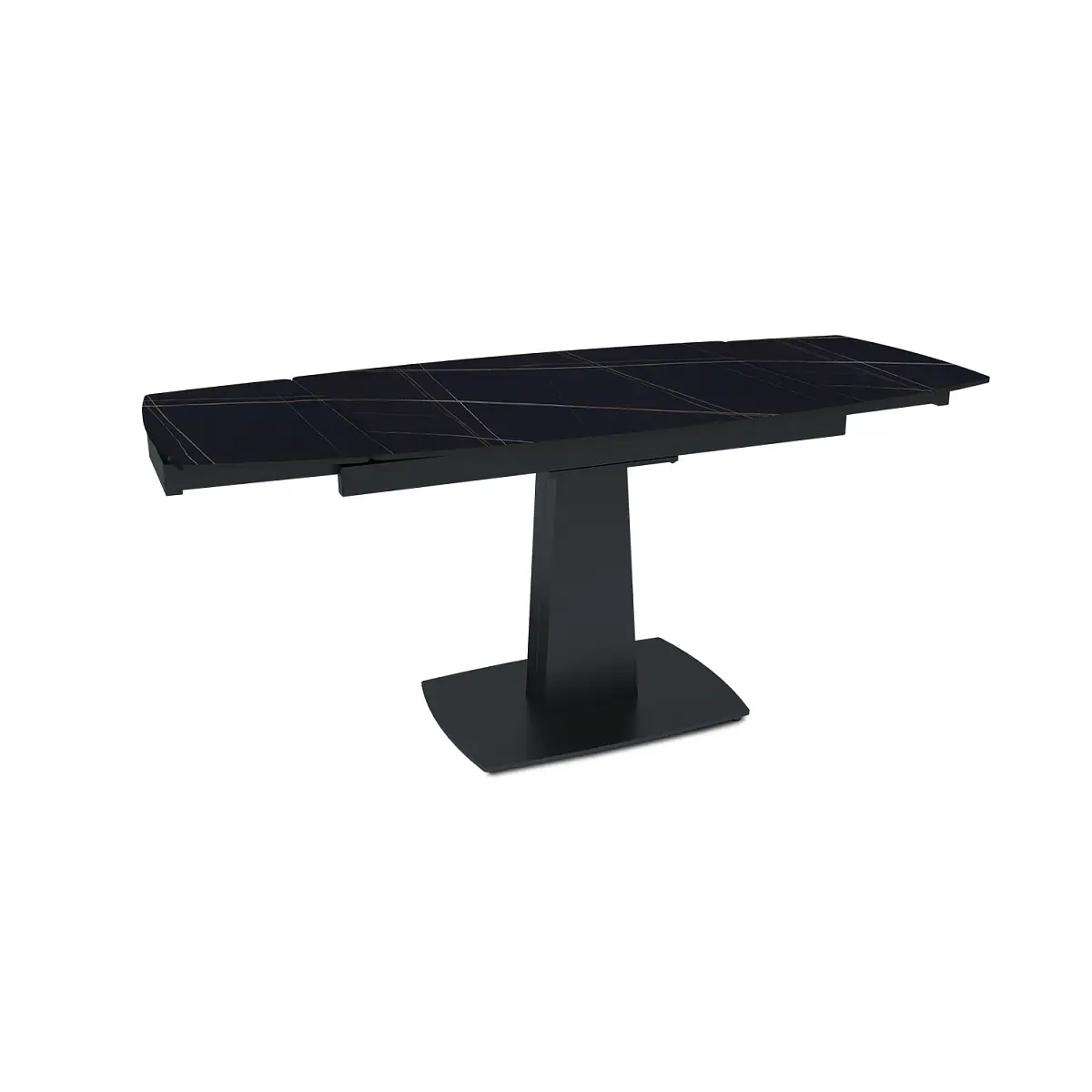 Стол раскладной Vega (120+30+30), бронированная керамика 12 мм, матовая Black Gold изображение Стол раскладной Vega (120+30+30), бронированная керамика 12 мм, матовая Black Gold фото