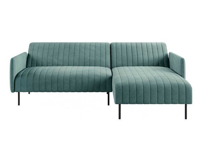 Baccara диван-кровать с шезлонгом, с подлокотниками, бархат 88