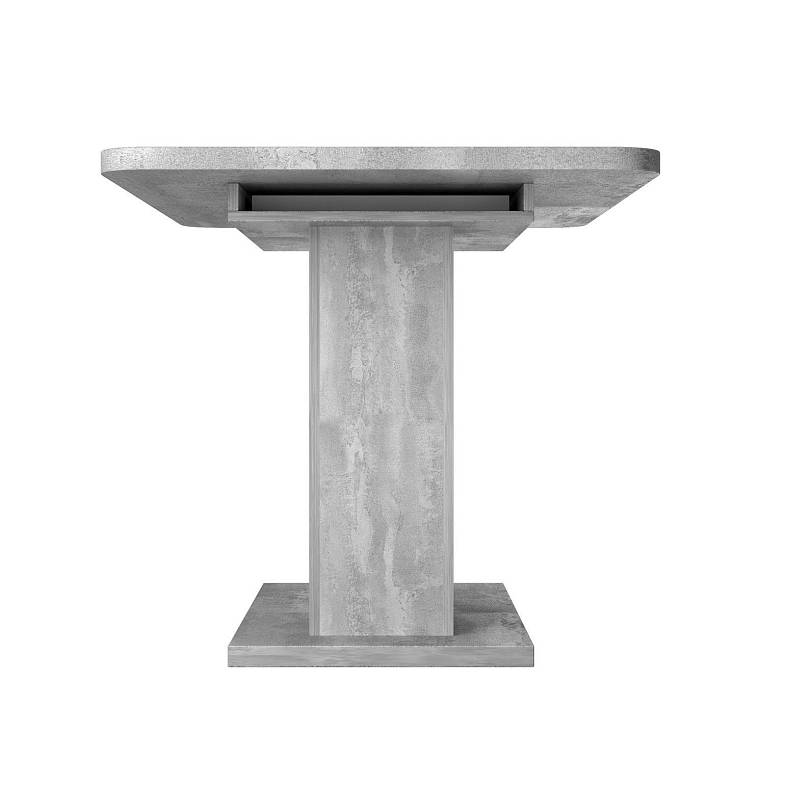 Стол обеденный Toscana (120+40) цемент светлый/белый бриллиант