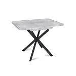 Стол Твист раздвижной (100+30) цемент светлый / опоры черные