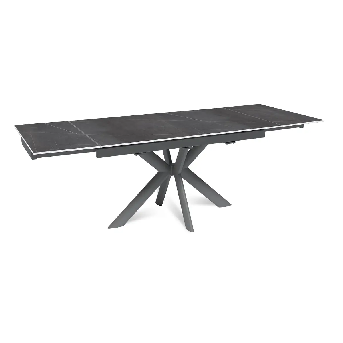 Стол раскладной Strong (140+40+40), керамика матовая Armani Grey изображение Стол раскладной Strong (140+40+40), керамика матовая Armani Grey фото