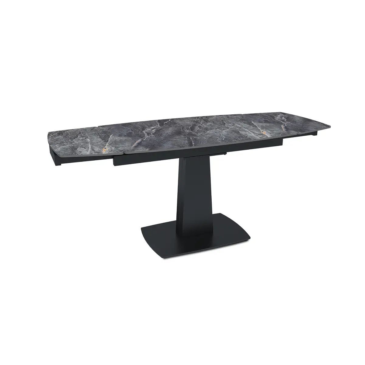 Стол раскладной Vega (120+30+30), бронированная керамика 12 мм, глянцевая Bonix Grey изображение Стол раскладной Vega (120+30+30), бронированная керамика 12 мм, глянцевая Bonix Grey фото