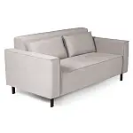 Club диван-кровать прямой, велюр Frost silver