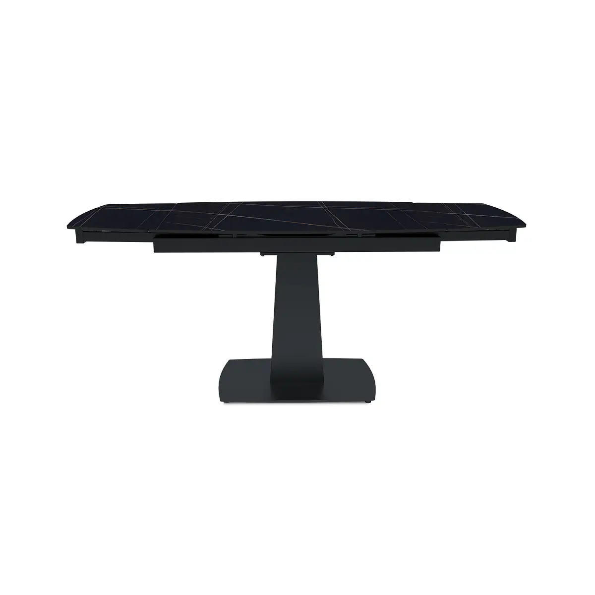 Стол раскладной Vega (120+30+30), бронированная керамика 12 мм, матовая Black Gold изображение Стол раскладной Vega (120+30+30), бронированная керамика 12 мм, матовая Black Gold фото