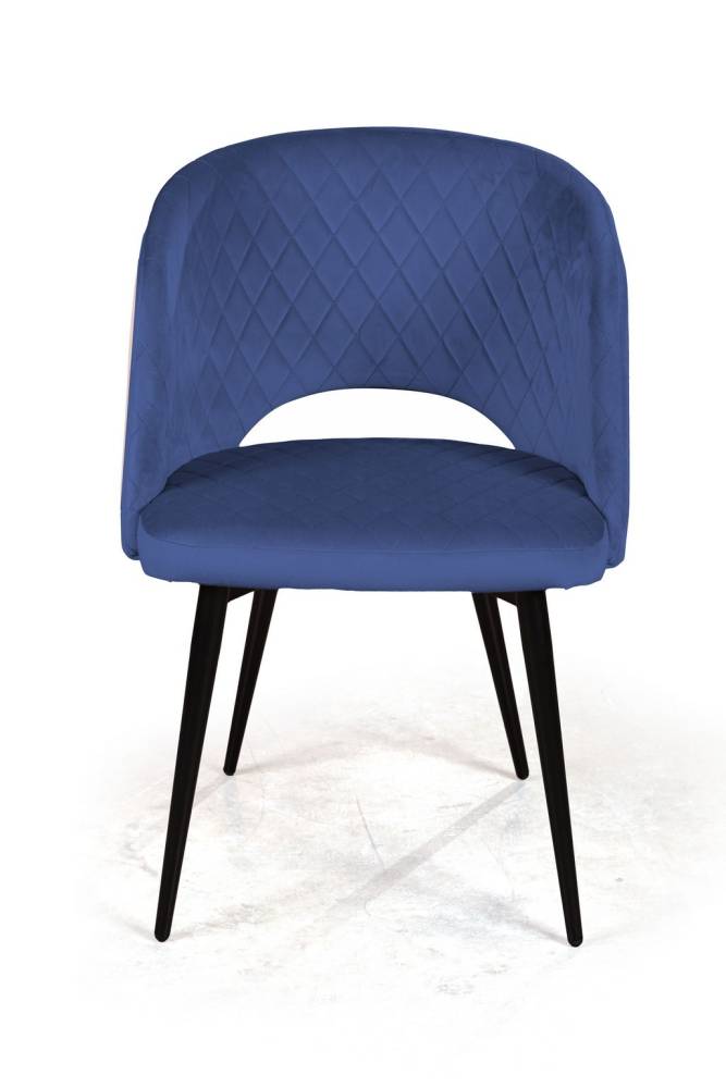 Кресло William ромб, комплект (4шт), бархат синий 29/ черный конус от производителя «Top concept»