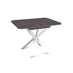 Стол Твист раздвижной (100+30) камень темный / опоры белые