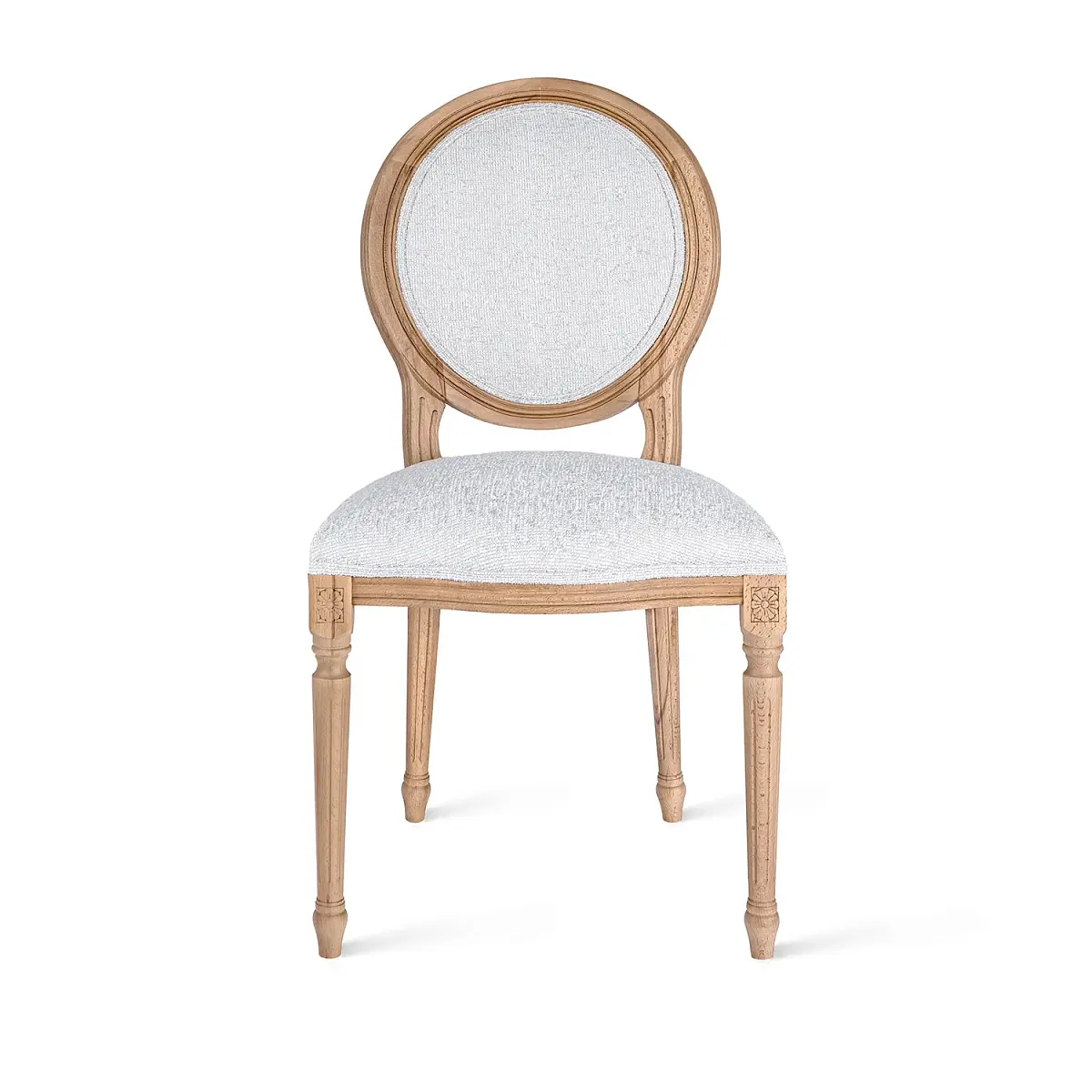 Стул Вивьен, бук натуральный,  шенилл серый фото