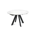 Стол круглый раскладной Orion (120+30+30), керамика глянцевая Snow Mountain