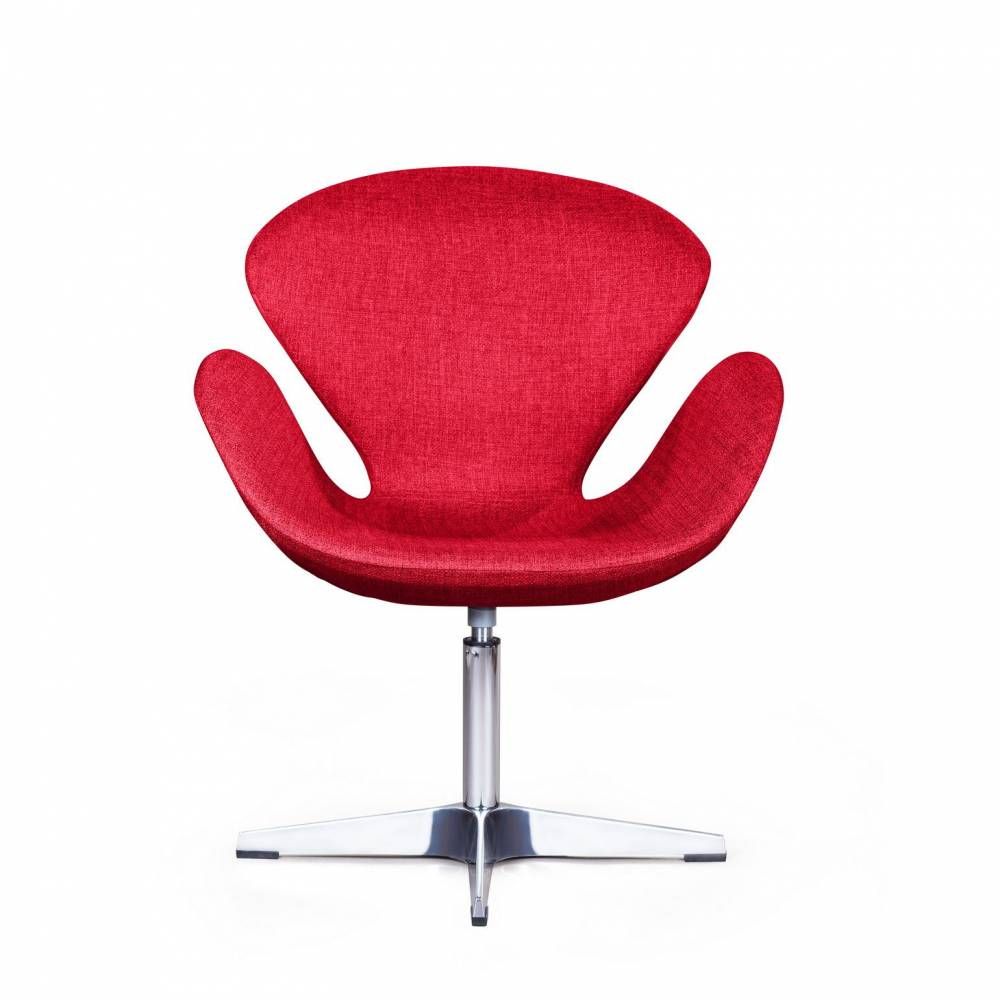 Лаунж кресло Swan, рогожка красный от «Топ концепт»