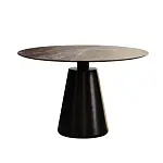 Стол круглый Ikon 120, керамика матовая, черная