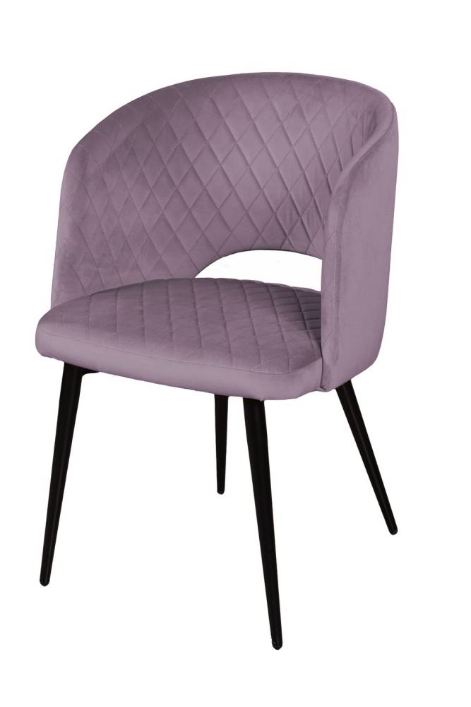 Кресло William ромб, комплект (4шт), бархат светло-серый 26/ черный конус от производителя Top concept