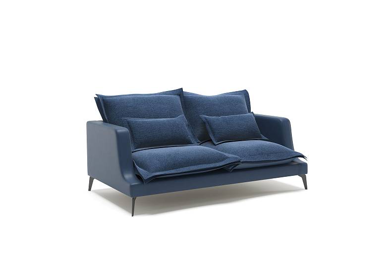 Rey диван прямой двухместный замша синий