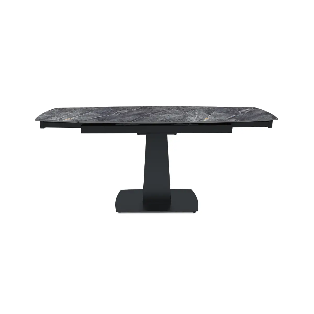 Стол раскладной Vega (120+30+30), бронированная керамика 12 мм, глянцевая Bonix Grey изображение Стол раскладной Vega (120+30+30), бронированная керамика 12 мм, глянцевая Bonix Grey фото