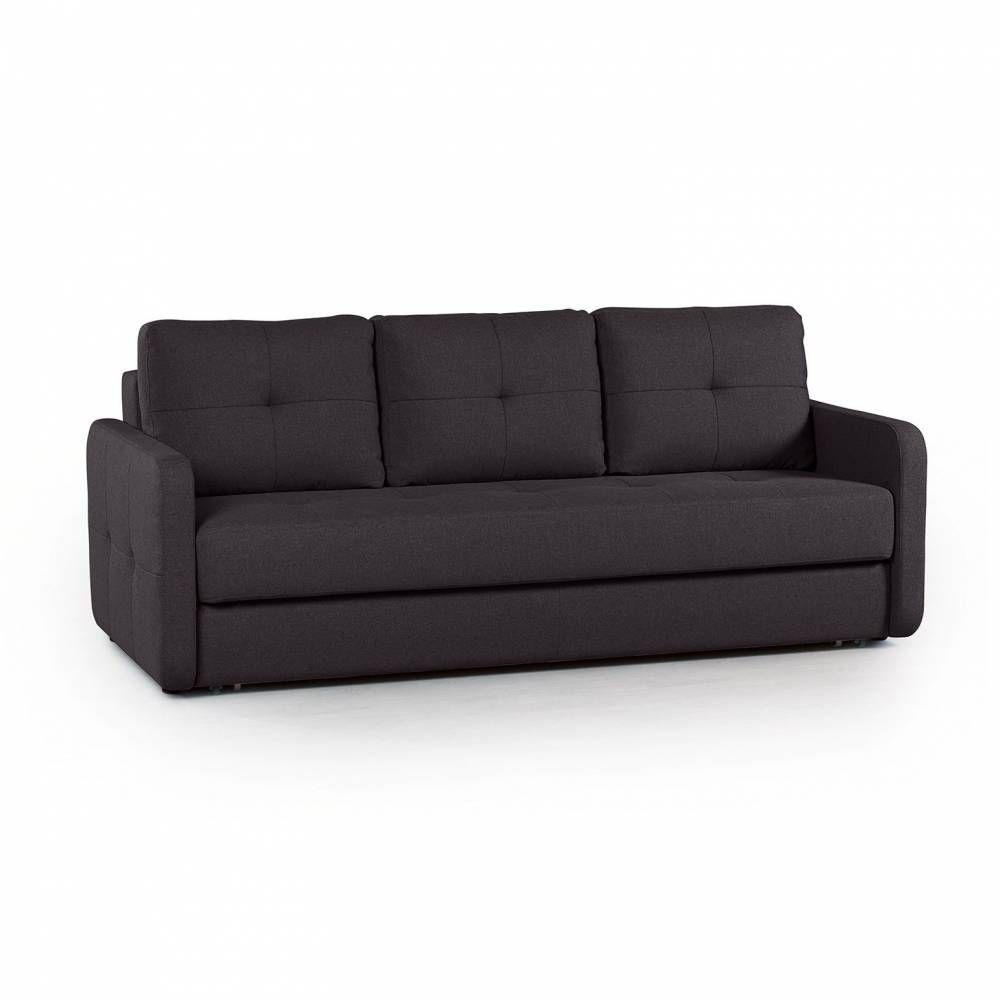 Karina 02 диван-кровать трехместный велюр серый