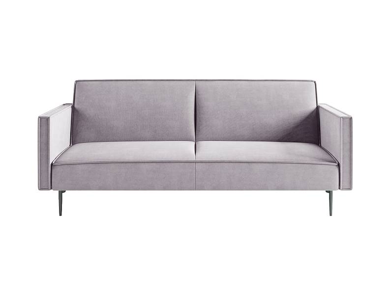 Este диван-кровать трехместный, прямой, с подлокотниками, бархат 04